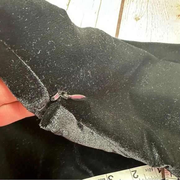 vintage bonnie & norma black velour full skirt sz large - Picture 7 of 8